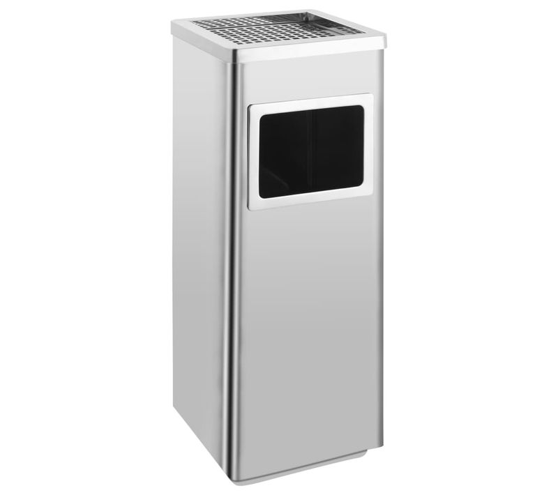 Poubelle À Cendrier D'hôtel 36 L Acier Inoxydable