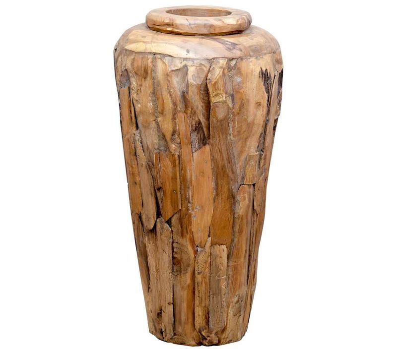 Vase De Décoration 40 X 80 Cm Bois De Teck Solide