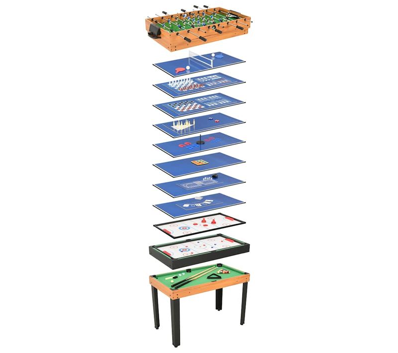 Table De Jeu Multiple 15 En 1 121x61x82 Cm Érable