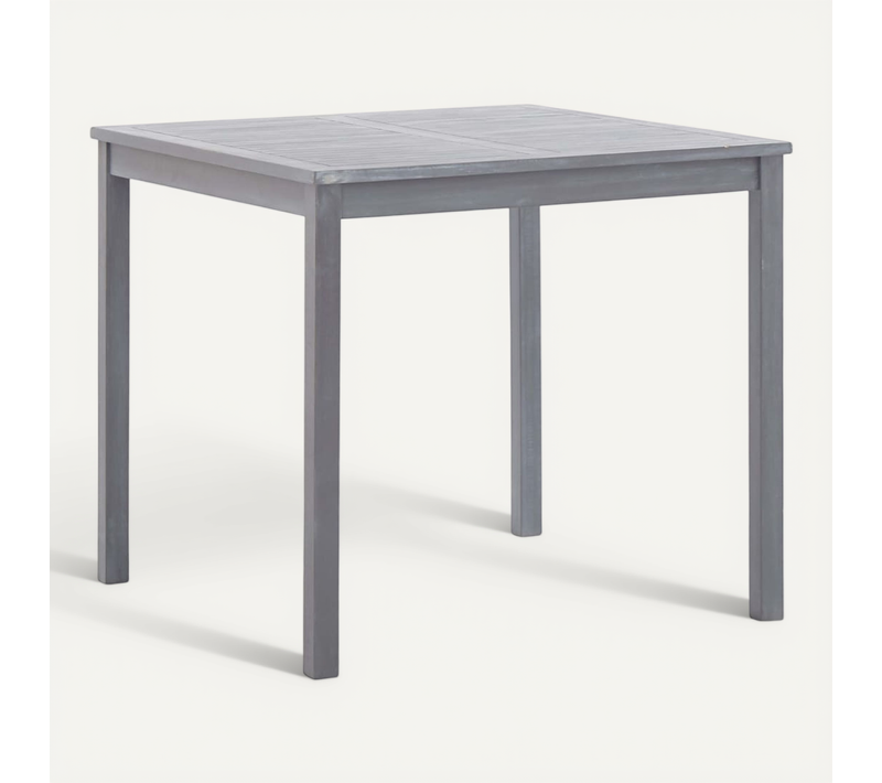 Table De Jardin Gris 80x80x74 Cm Bois D'acacia Massif