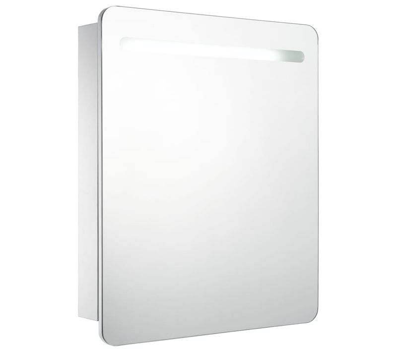 Armoire De Salle De Bain à Miroir LED 68x9x80 Cm