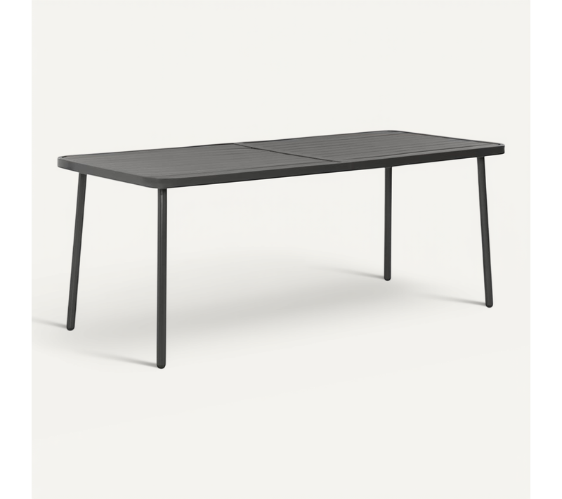 Table De Jardin Gris Foncé 180x83x72 Cm Acier