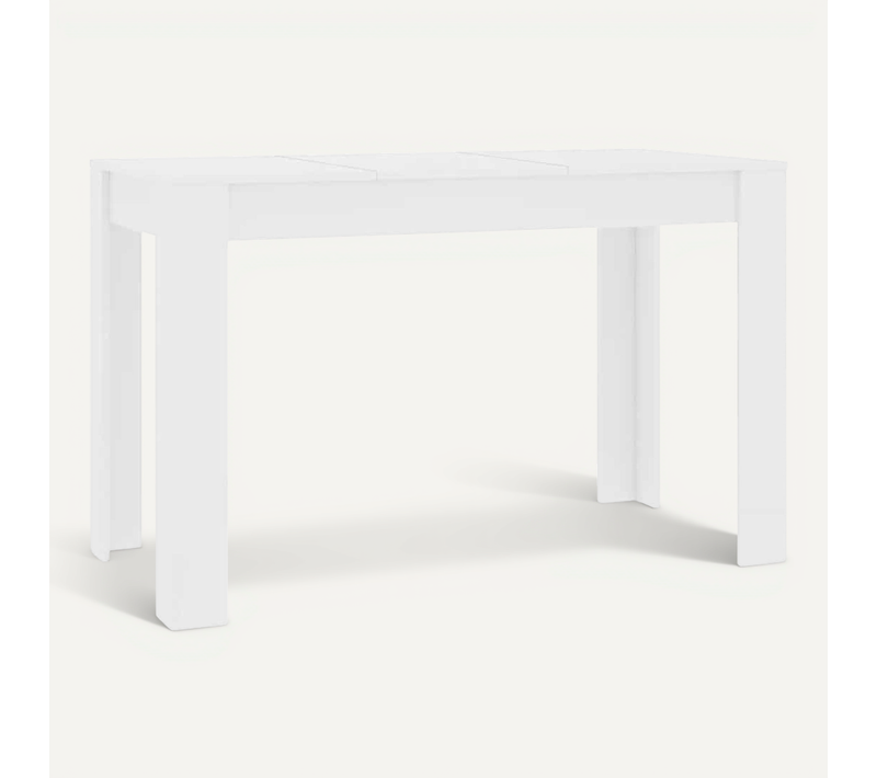 Table À Manger Blanc 120x60x76 Cm Bois Contreplaqué