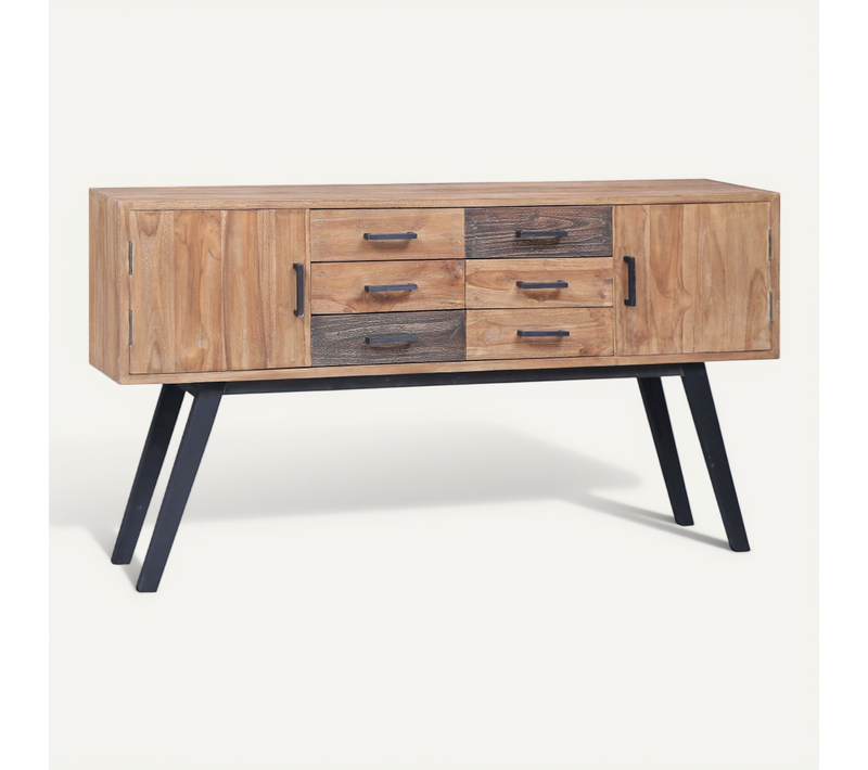 Buffet 140 X 30 X 75 Cm Teck Solide