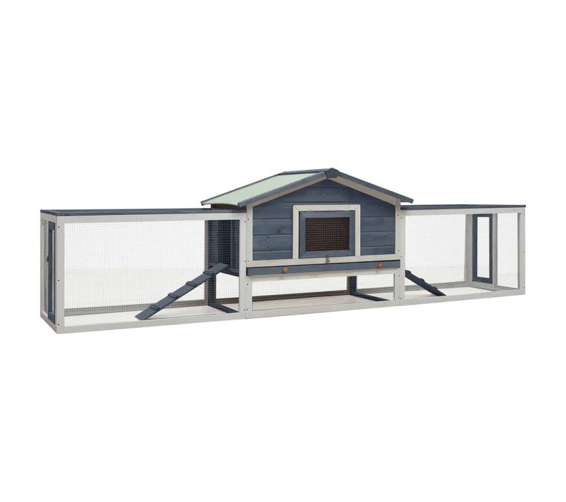 Clapier Gris 310x70x87 Cm Pin Massif Et Sapin