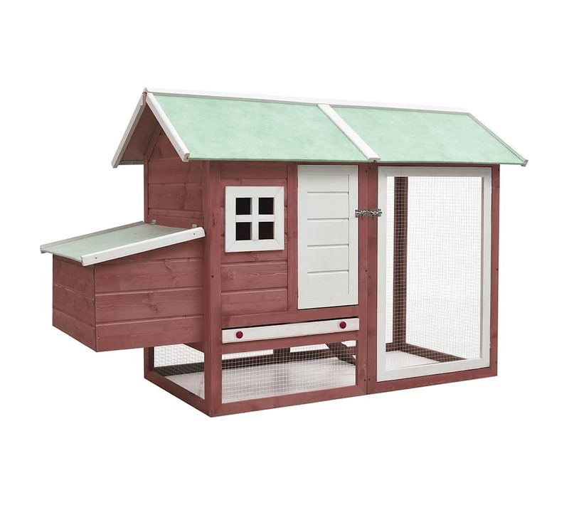 Poulailler Moka 170x81x110 Cm Bois De Pin Massif Et Sapin