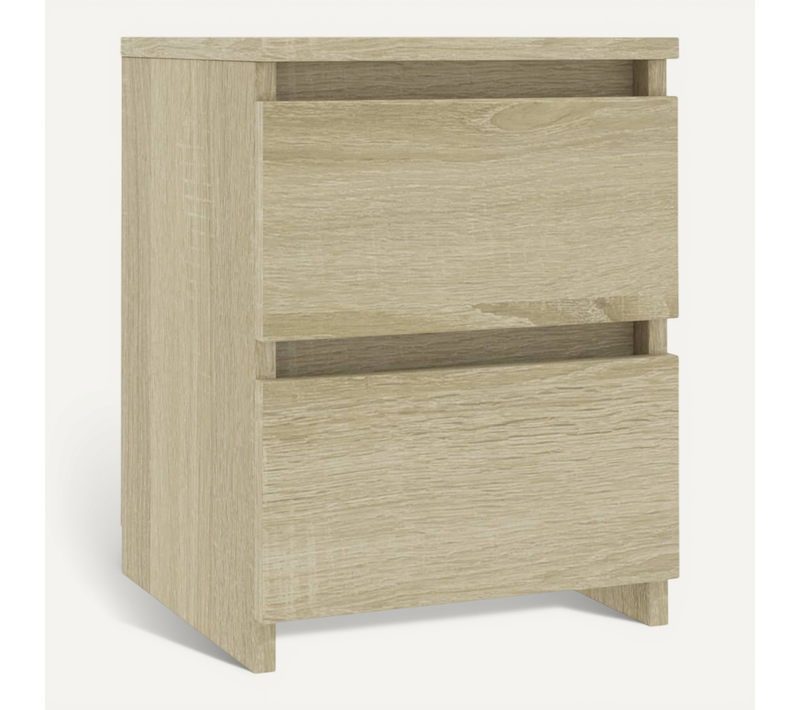 Table De Chevet Avec 2 Tiroirs Chêne Sonoma 30 X 30 X 40 Cm Bois