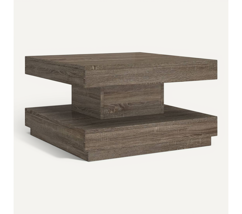 Table Basse Gris 60x60x35 Cm Mdf