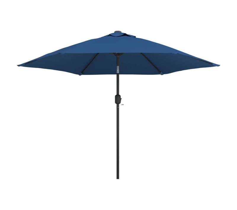 Parasol D'extérieur Avec Poteau En Métal 300 Cm Azuré