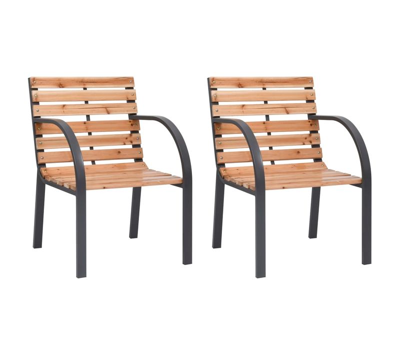 Chaises De Jardin 2 PCs Bois
