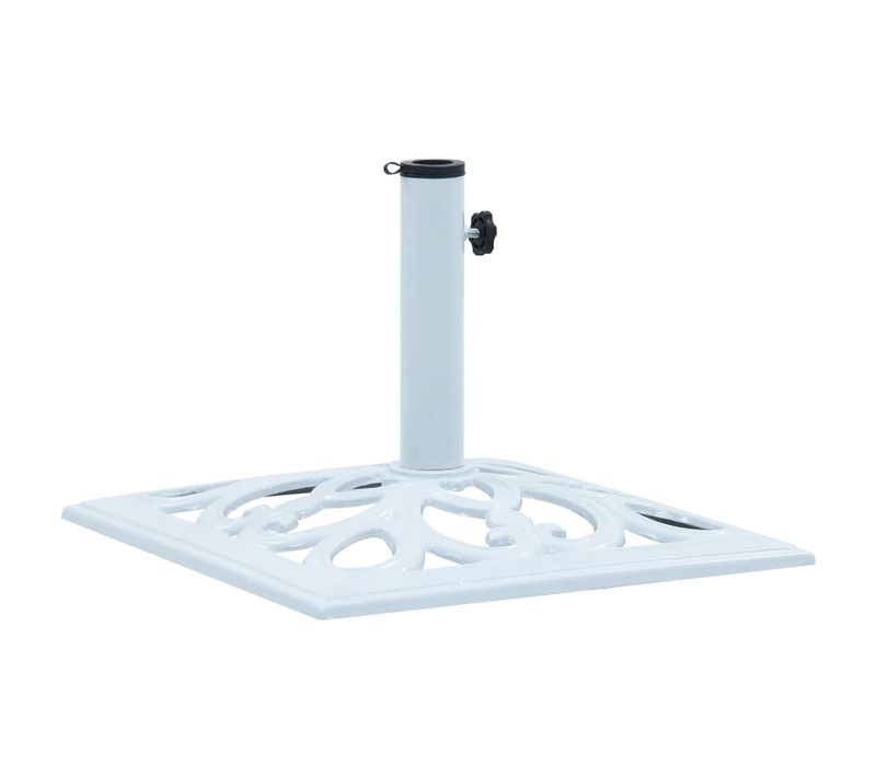 Socle De Parasol Blanc 12 Kg 49 Cm Fonte