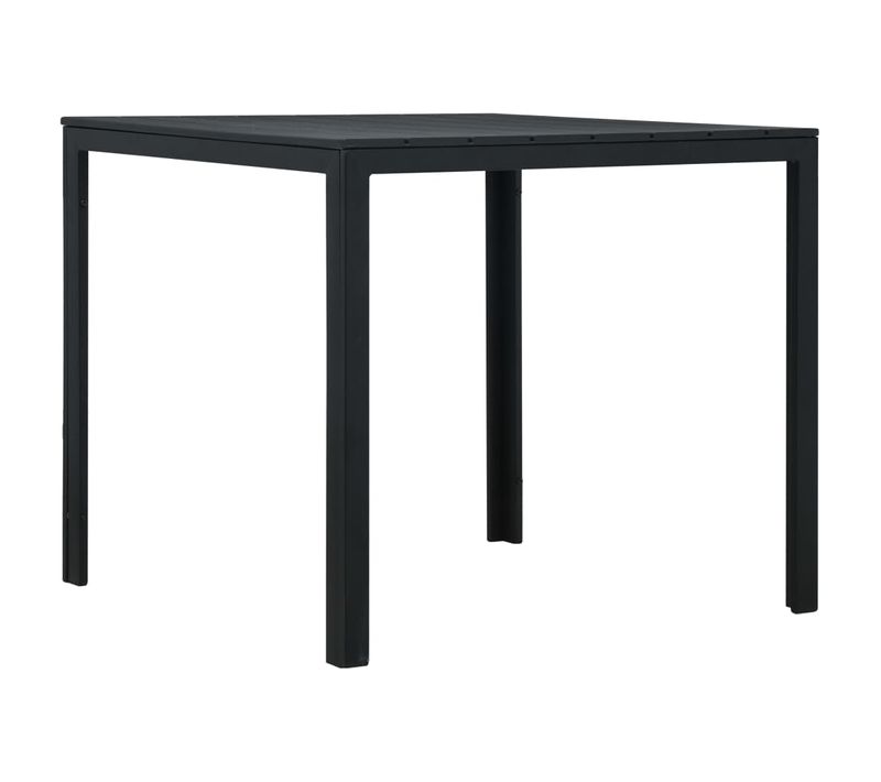 Table Basse Noir 78x78x74 Cm Pehd Aspect De Bois