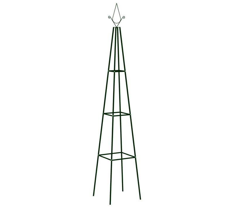 Supports Plantes Grimpantes 2 Pièces Vert Foncé 35x35x195 Cm Fer