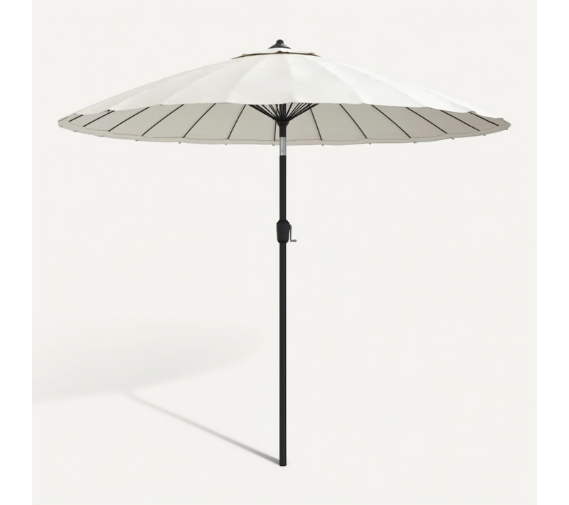 Parasol D'extérieur Et Mât Avec Aluminium 270 Cm Blanc Sable
