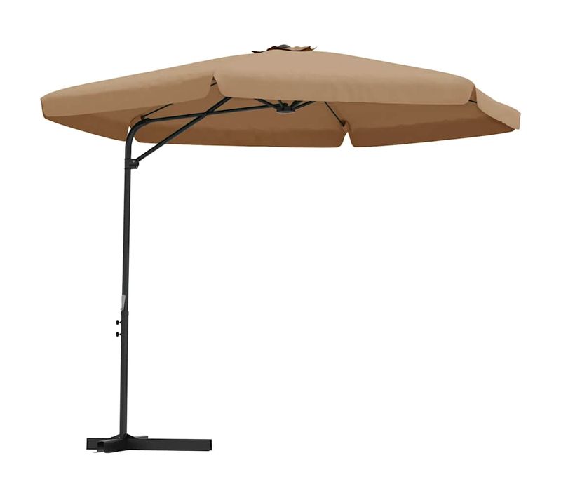 Parasol De Jardin Avec Mât En Acier 300 Cm Taupe