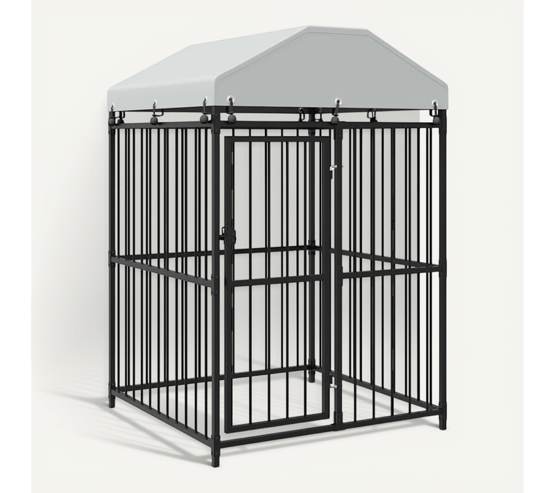 Chenil Extérieur Avec Toit Pour Chiens 120 X 120 X 150 Cm