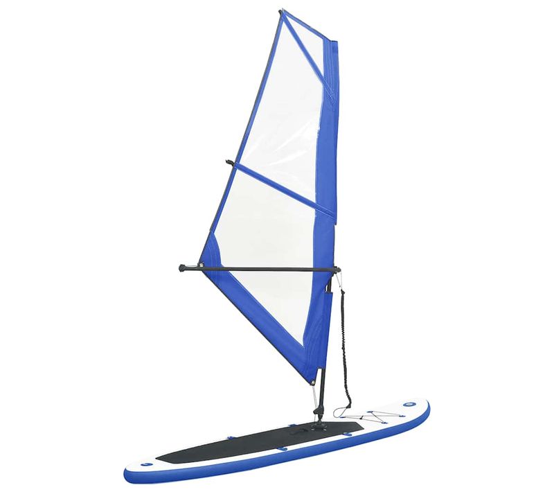 Ensemble De Planche Sup Gonflable Avec Voile Bleu Et Blanc