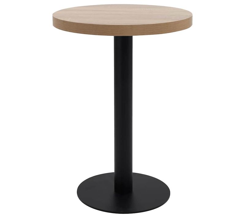 Table De Bistro Marron Clair 60 Cm Mdf