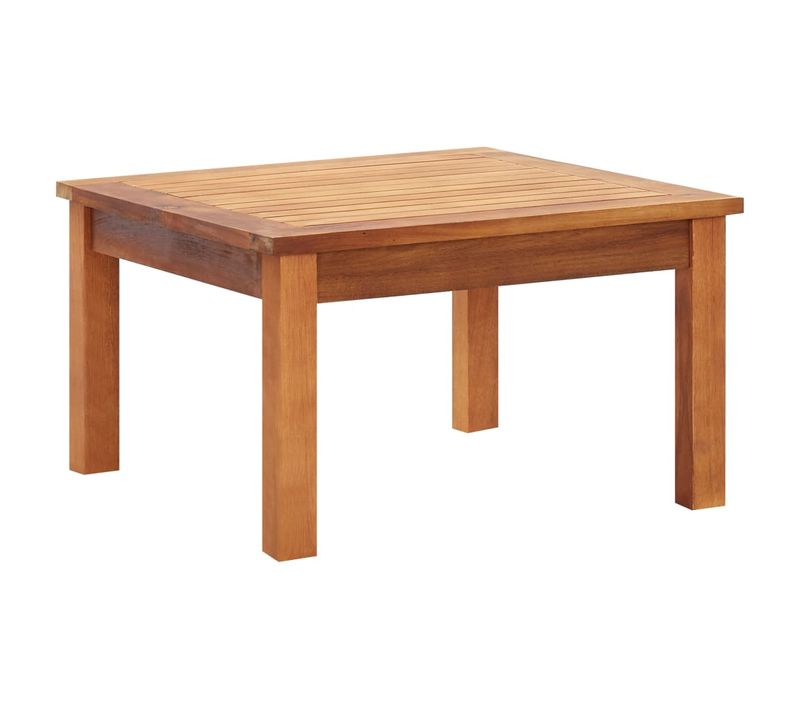 Table Basse De Jardin 60x60x36 Cm Bois Solide D'acacia Table D'appoint Terrasse Extérieur