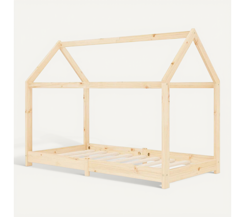 Cadre De Lit D'enfant Bois De Pin Massif 70x140 Cm