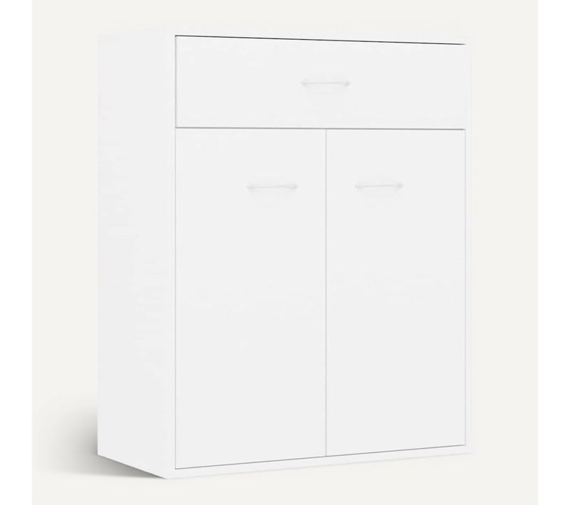 Vidaxl Buffet Blanc 60x30x75 Cm Aggloméré Armoire Latérale Table Basse Meuble De Rangement