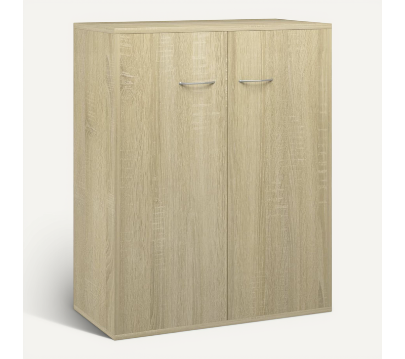 Buffet Avec 2 Portes Chêne Sonoma 60 X 30 X 75 Cm Bois Contreplaqué