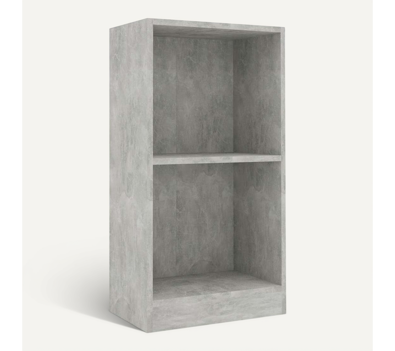 Bibliothèque Gris Béton 40x24x75 Cm Bois Contreplaqué