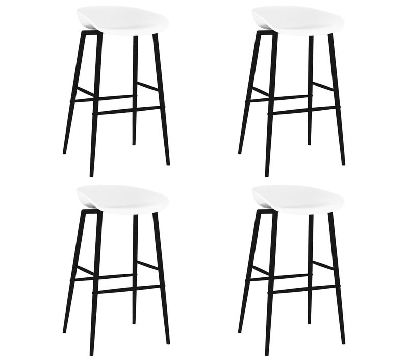 Chaises De Bar Lot De 4 Blanc