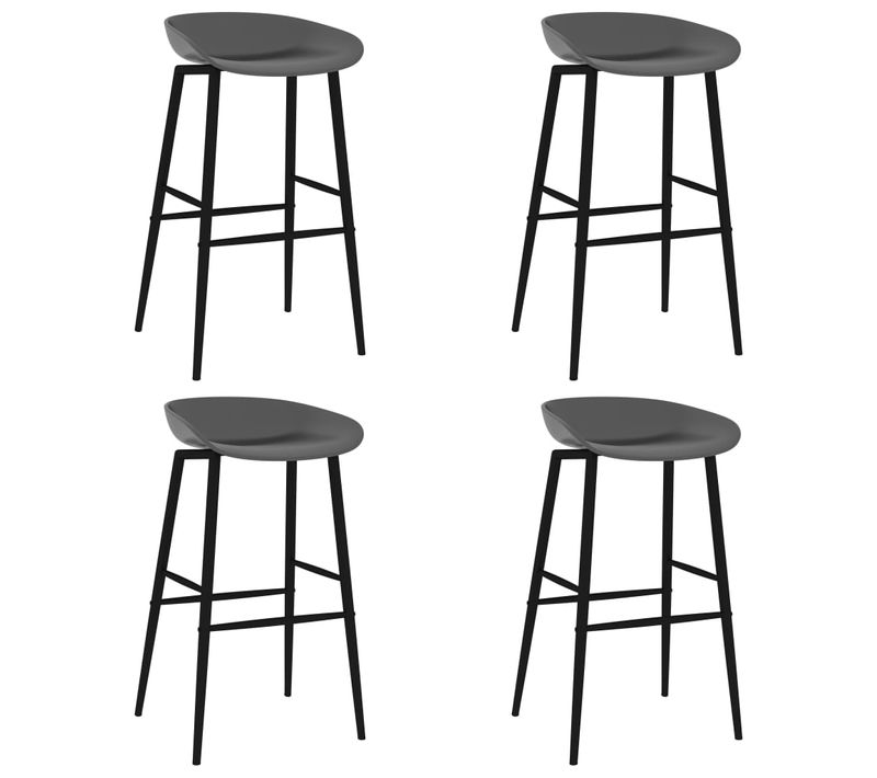 Chaises De Bar Lot De 4 Gris
