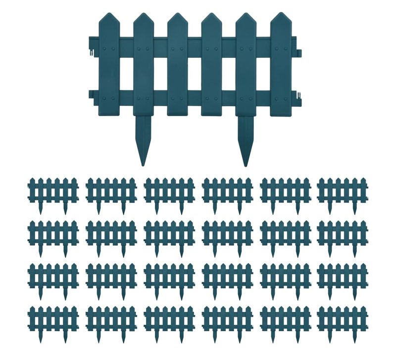 Bordures De Pelouse 25 Pièces Vert 10 M Pp