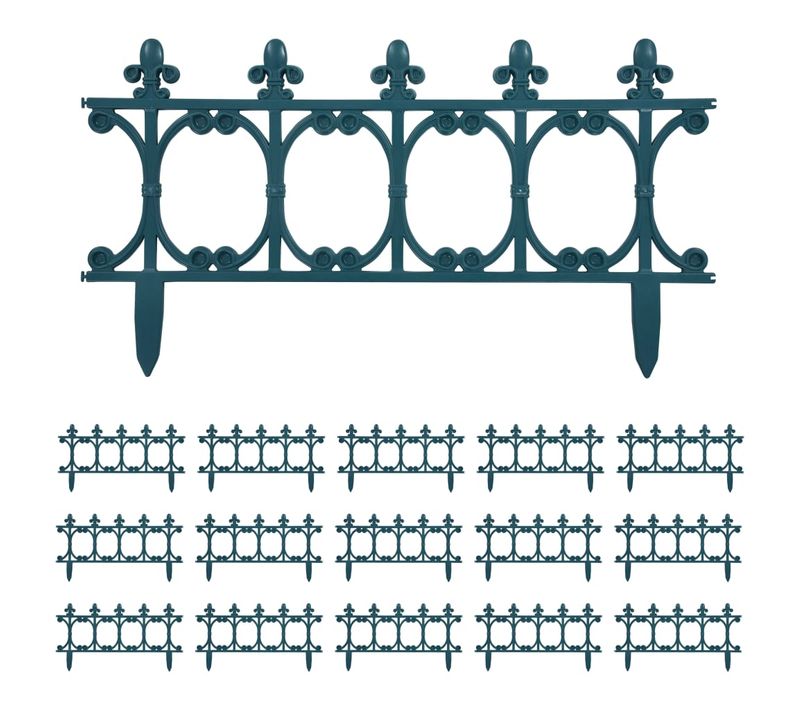 Bordures De Jardin 16 Pièces Vert 10 M Pp