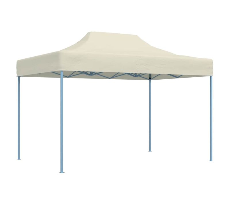 Tente De Réception Pliable Professionnelle 3x4 M Acier Crème