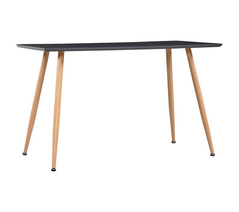 Table De Salle À Manger Gris Et Chêne 120x60x74 Cm Mdf