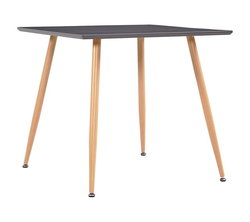 Table De Salle À Manger Gris Et Chêne 80,5x80,5x73 Cm Mdf