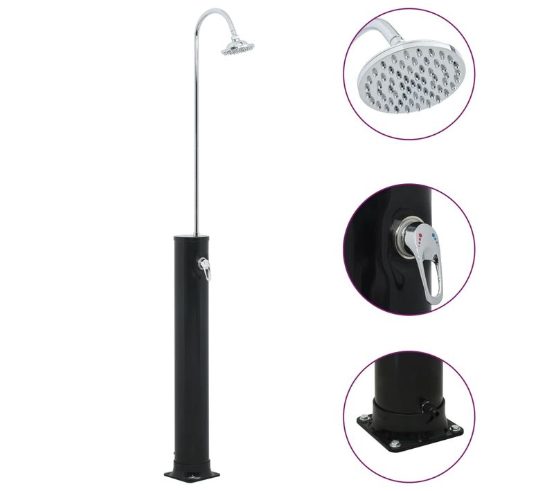 Douche Solaire Noir 214 Cm 20 L