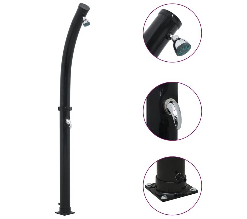 Douche Solaire Noir 214 Cm 20 L