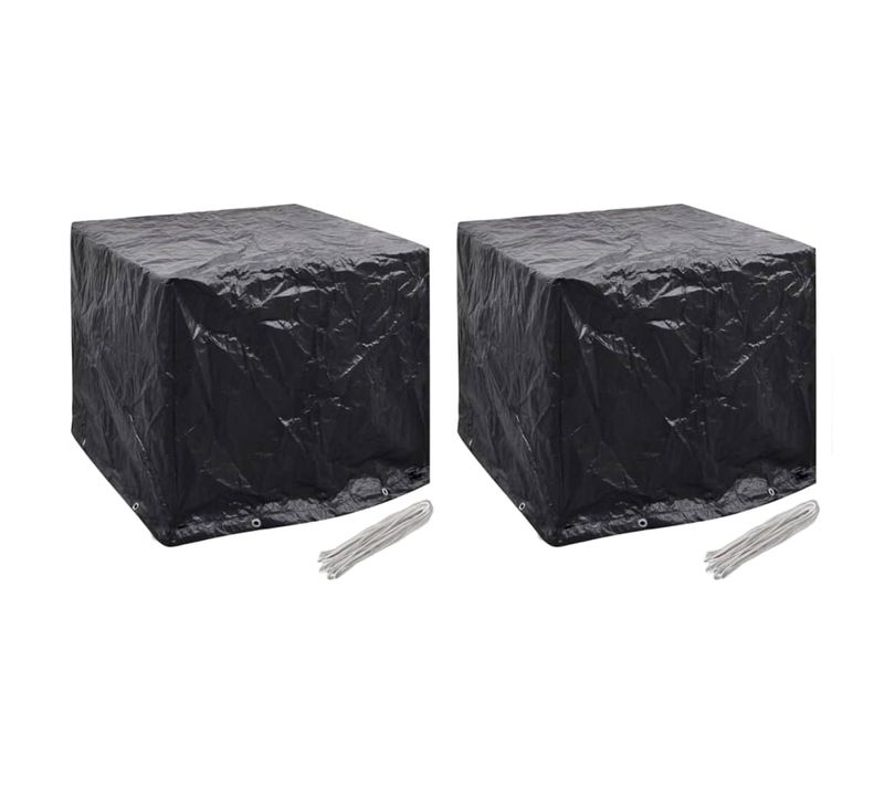 Housse De Réservoir D'eau De Jardin 2pcs 8 Oeillet 116x100x120cm