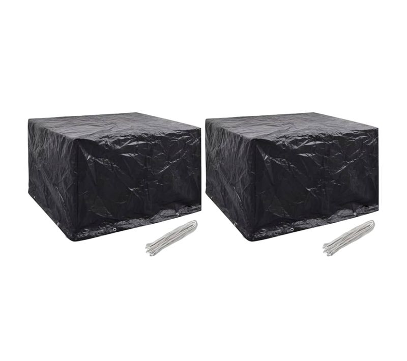 Housses De Salon De Jardin 2 Pièces 8 Oeillets 135x135x90 Cm