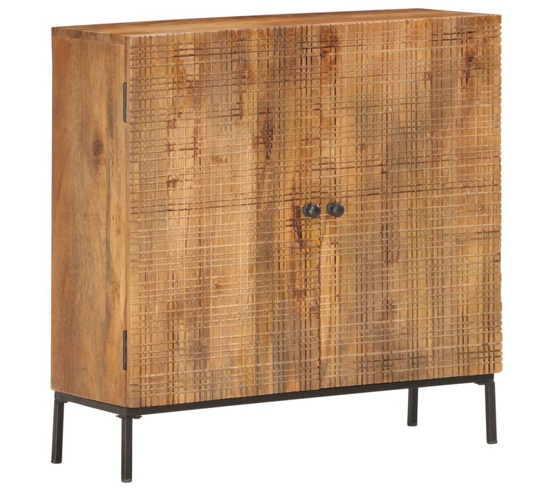 Buffet 75 X 30 X 75 Cm Bois De Manguier Massif