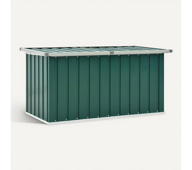 Coffre De Rangement De Jardin Vert 129x67x65 Cm Grand Espace De Stockage