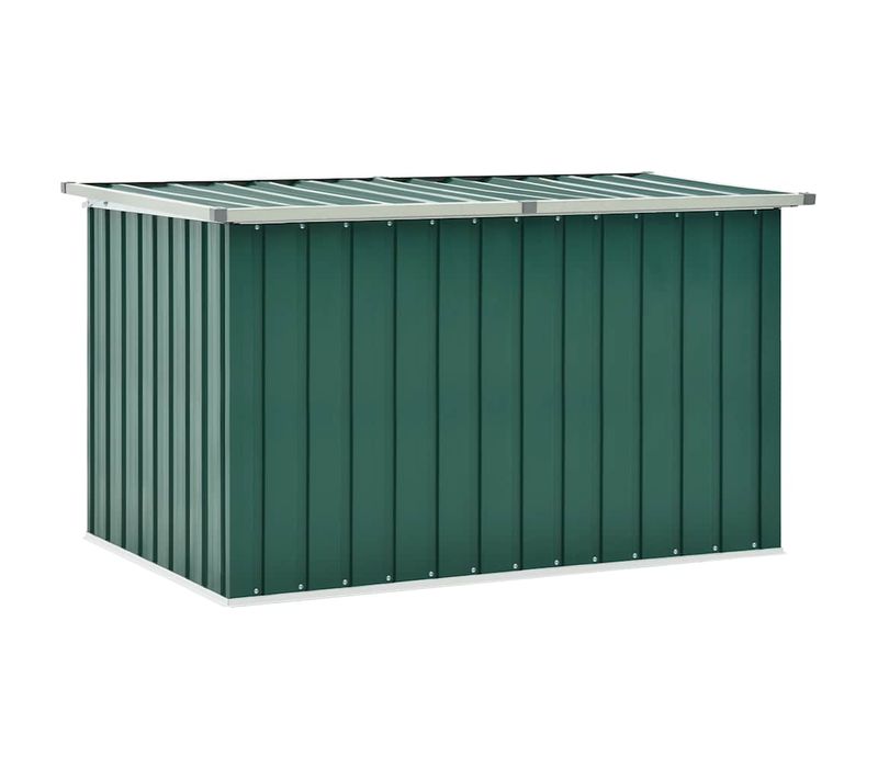 Boîte De Rangement De Jardin Vert 149x99x93 Cm Coffre Organisateur Terrasse Patio Extérieur