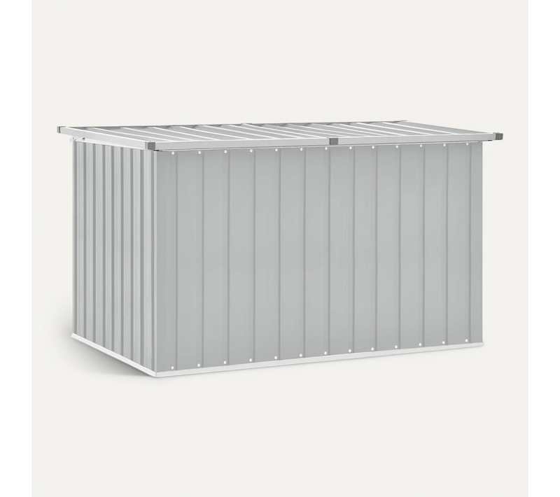 Boîte De Rangement De Jardin Gris 149x99x93 Cm Coffre Organisateur Terrasse Patio Extérieur