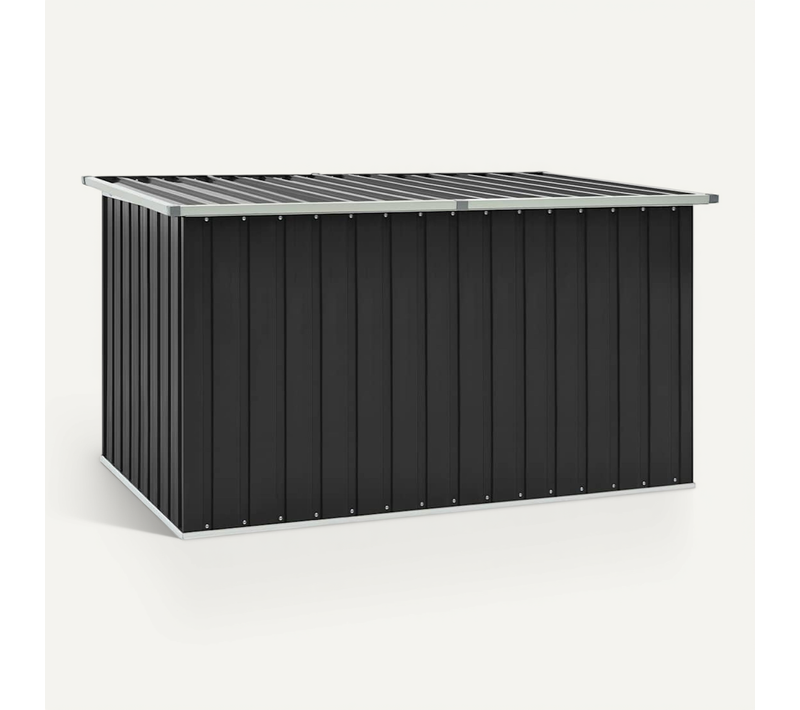 Vidaxl Boîte De Rangement De Jardin Anthracite 171x99x93 Cm Coffre De Stockage Patio Terrasse