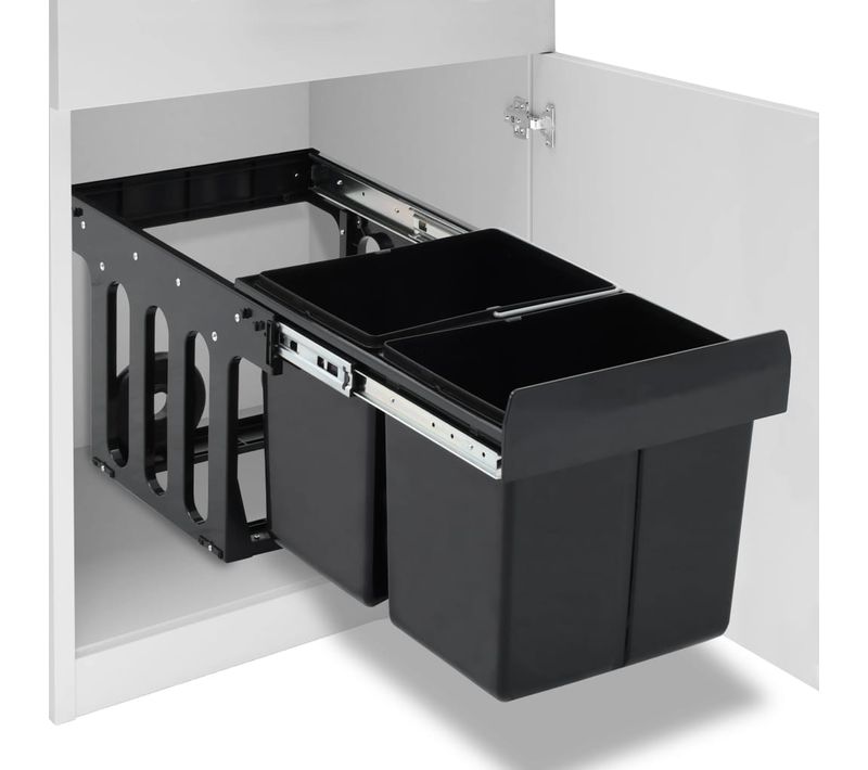 Poubelle De Cuisine Avec Tiroir-pull-out Sous-évier Gestion Des Déchets Soft-close 36 L