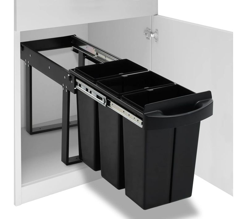 Poubelle Amovible De Cuisine Fermeture En Douceur 36 L
