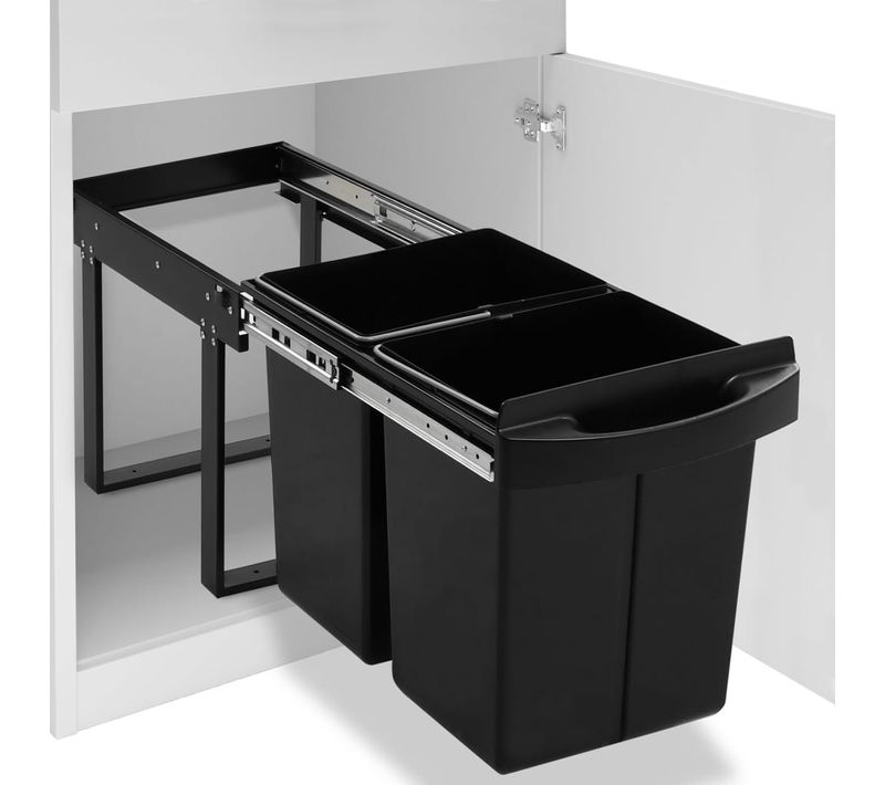 Poubelle De Cuisine Avec Tiroir-pull-out Sous-évier Gestion Des Déchets Soft-close 48 L