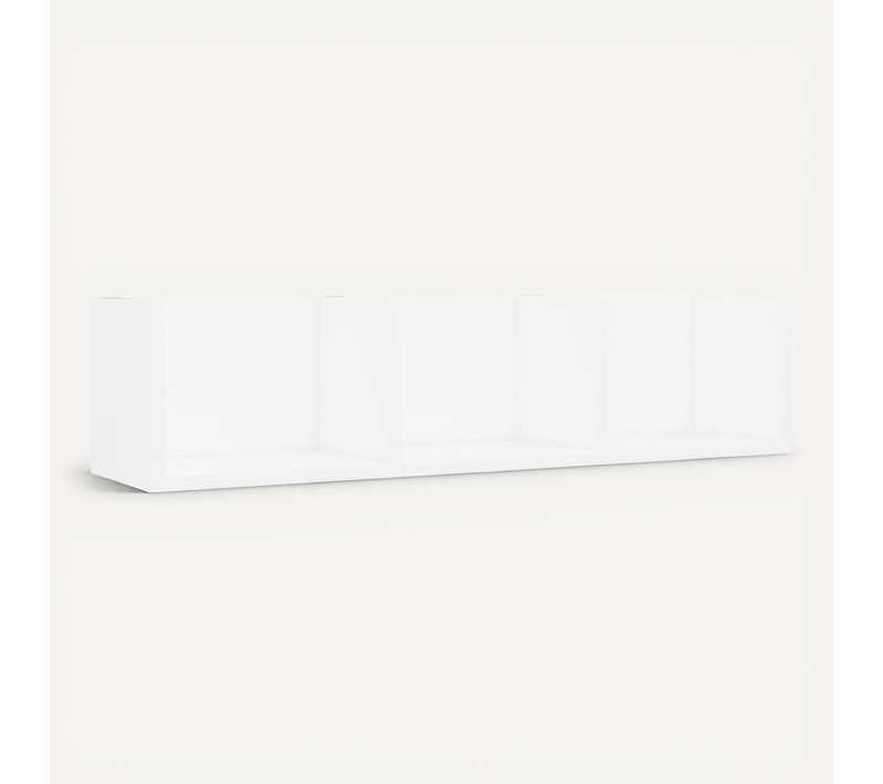 étagère Murale À Cd Blanc 75x18x18 Cm Bois Contreplaqué