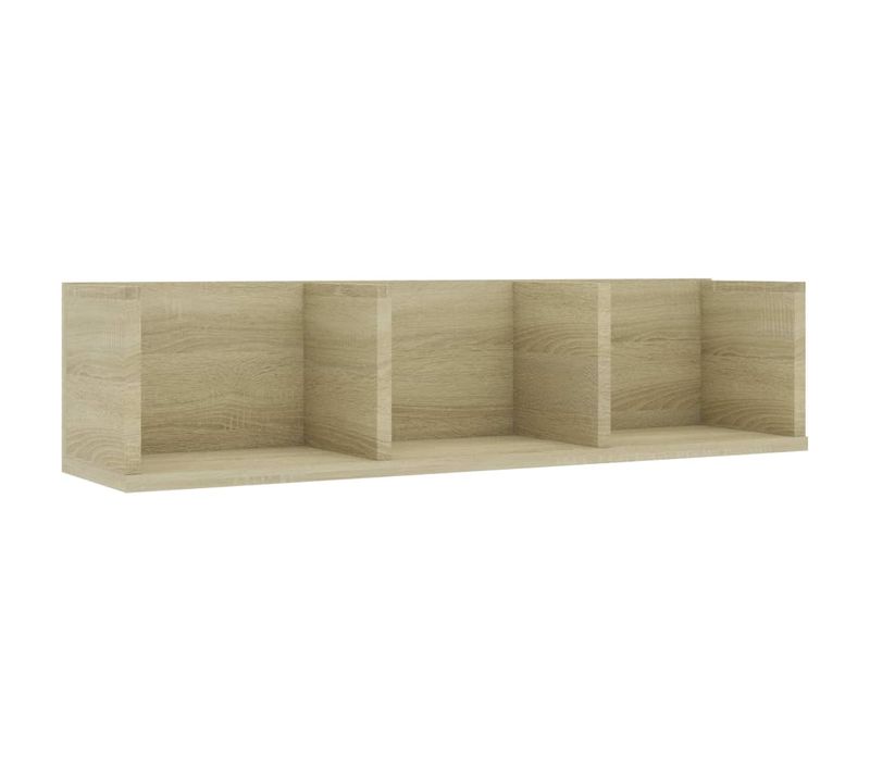 Étagère Murale à Cd Chêne Sonoma 75x18x18 Cm Bois Contreplaqué