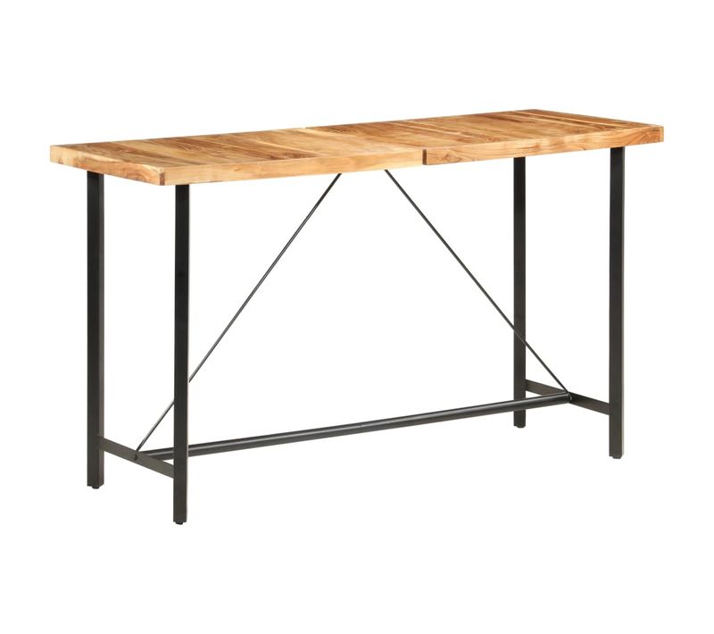 Table De Bar 180x70x107 Cm Bois D'acacia Solide