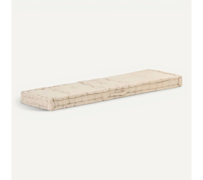 Coussin De Plancher De Palette Coton 120x40x7 Cm Beige